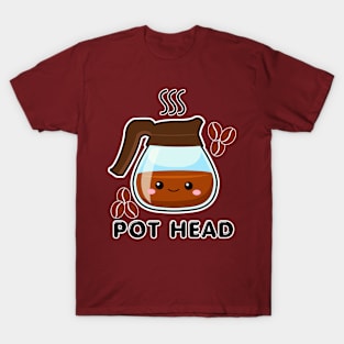 Kawaii Coffee Pot Head T-Shirt